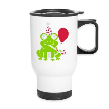 Celebrate birthday Party Frog - Thermal mug with handle - white - Front