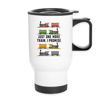 Steam Train Driver Trainspotting - Thermal mug with handle - white - Front