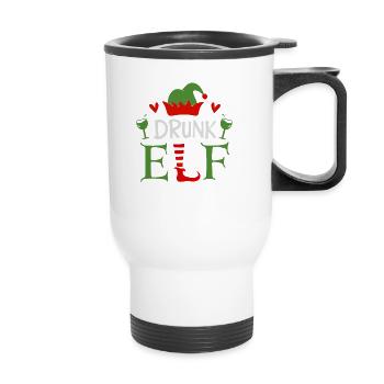 The Drunken Elf Christmas Season - Thermal mug with handle - white - Front