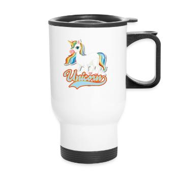 Licorne Einhorn - Tasse isotherme avec poignée - blanc - Devant