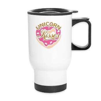 Licorne Embrasse Licorne - Tasse isotherme avec poignée - blanc - Devant