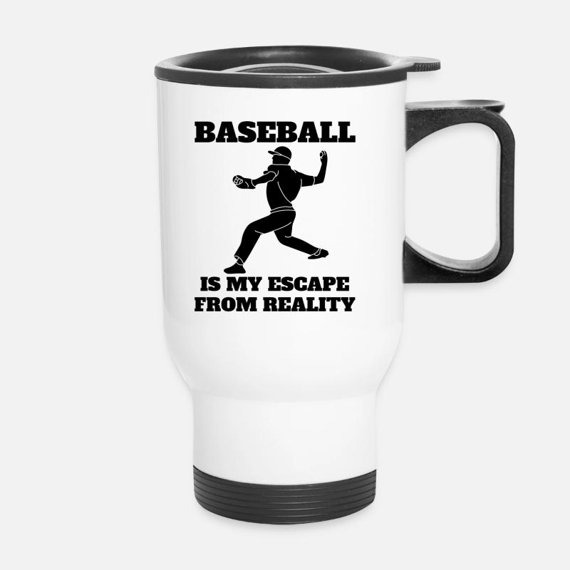 Baseball Gift Baseball Game Baseball Lovers - Thermal mug with handle - white