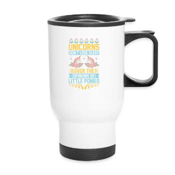 Les licornes licornes ne perdent pas le sommeil - Tasse isotherme avec poignée - blanc - Devant