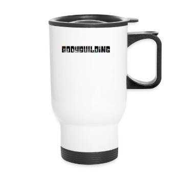 bodybuilding - Thermobecher mit Tragegriff - Weiß - Vorne