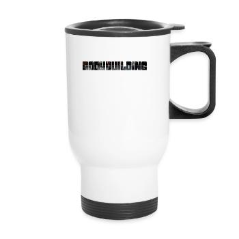 bodybuilding - Thermobecher mit Tragegriff - Weiß - Vorne