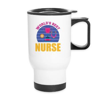 NURSE Nurse - Thermal mug with handle - white - Front