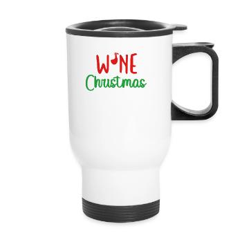 Vin Noël Motif norvégien - Tasse isotherme avec poignée - blanc - Devant