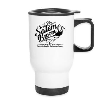 Salem Broom Co Halloween Hexe Salem Broom Company - Thermobecher mit Tragegriff - Weiß - Vorne