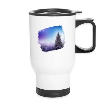 Winter - Thermal mug with handle - white - Front