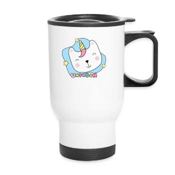 Licorne Licorne - Tasse isotherme avec poignée - blanc - Devant