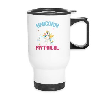 Unicorn mythical creature - Thermal mug with handle - white - Front