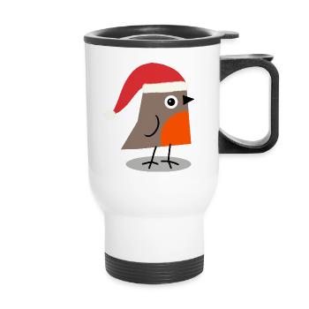 Robin - Thermal mug with handle - white - Front