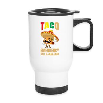 Tacos Taco Mexikanisch Fast Food Geschenk - Thermobecher mit Tragegriff - Weiß - Vorne