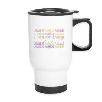 Chien de traîneau Course Sled Dogs Cadeau - Tasse isotherme avec poignée - blanc - Devant