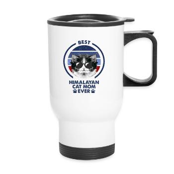 Cat Mama - Himalayan Cat - Thermal mug with handle - white - Front