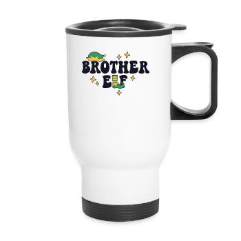 Brother Elf Matching Family Christmas Group Xmas - Thermal mug with handle - white - Front