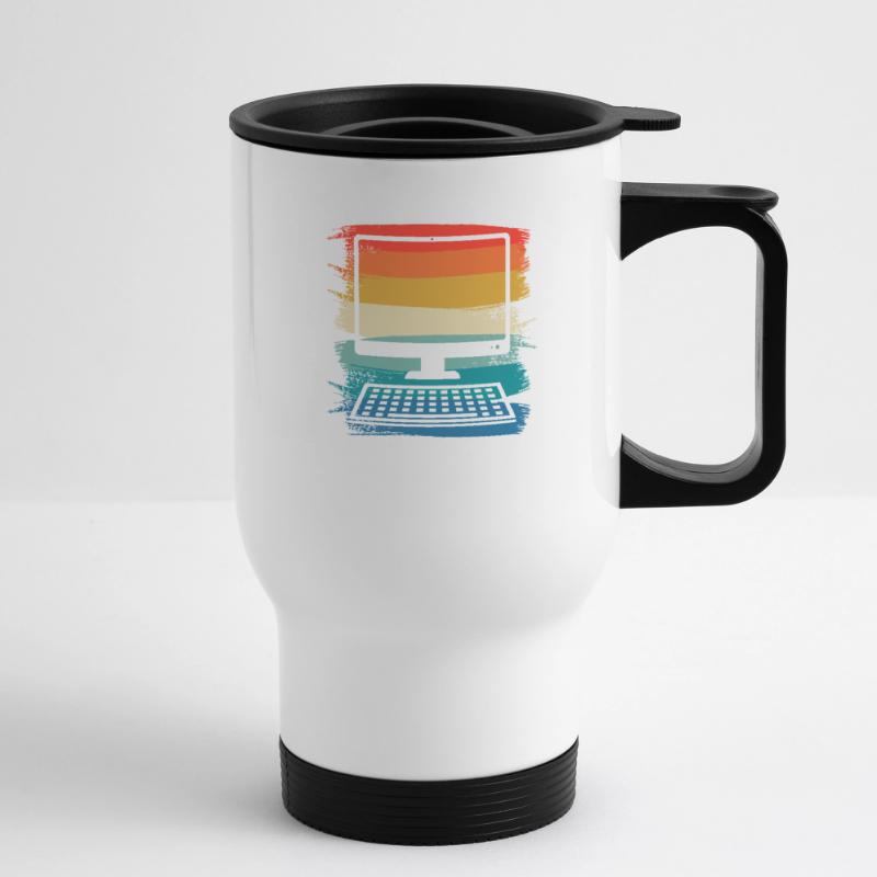 Retro Vintage Programmer Computer Programming Thermal mug with handle