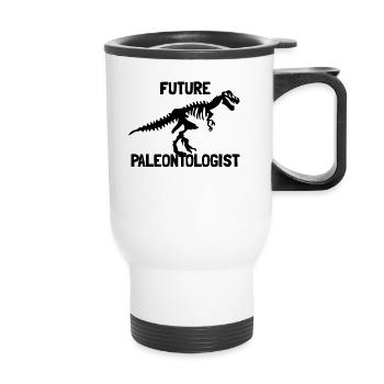 Zuk�nftiger Pal�ontologe Jungen T-Rex Pal�ontologe - Thermobecher mit Tragegriff - Weiß - Vorne