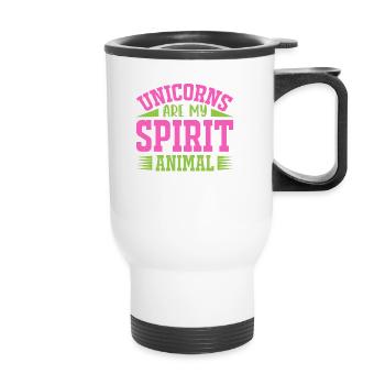 Unicorns are my soul animal Unicorn - Thermal mug with handle - white - Front