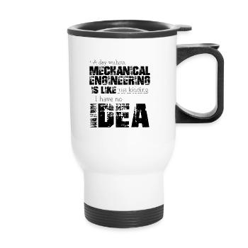 Génie mécanique - Tasse isotherme avec poignée - blanc - Devant