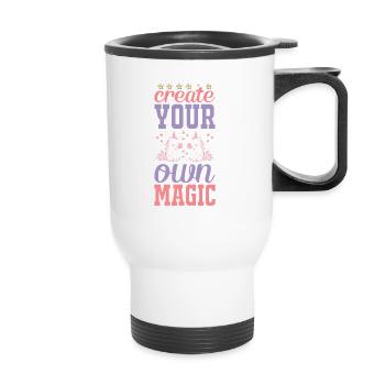 Einhorn UNICORN Créer de la magie - Tasse isotherme avec poignée - blanc - Devant