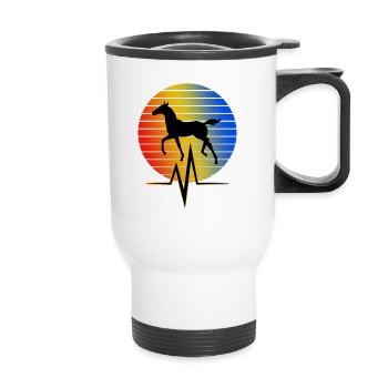 Horse - EKG - Thermal mug with handle - white - Front