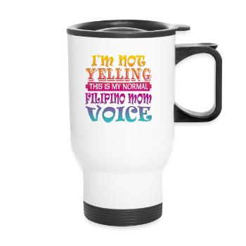 Filipino mother - Thermal mug with handle - white - Front