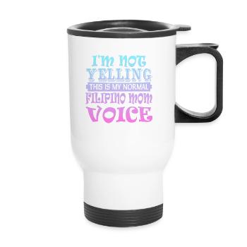Filipino mother - Thermal mug with handle - white - Front