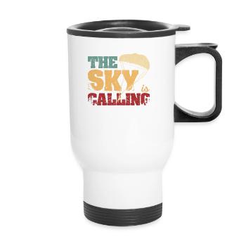 Skydiving Skydiving Adrenaline - Thermal mug with handle - white - Front