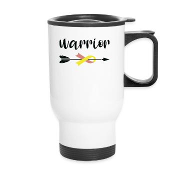 Cancer de la vessie du ruban en porte-à-faux - Tasse isotherme avec poignée - blanc - Devant