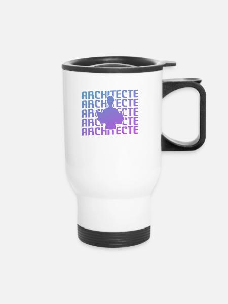 Retro Architecte Architecture Architectural - Thermobecher mit Tragegriff - Weiß