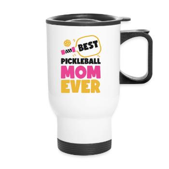 Pickleball Mom Mother Best - Thermal mug with handle - white - Front
