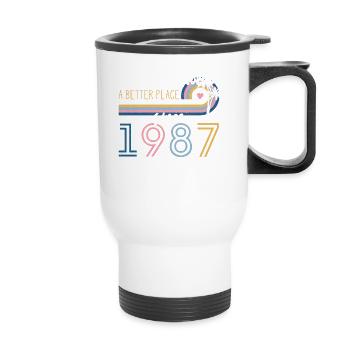 35 Year Old Woman Making The World Better Place - Thermal mug with handle - white - Front