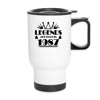 1987 - Né en 1987 - Tasse isotherme avec poignée - blanc - Devant