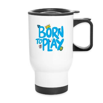 Born to Play Games Outfit - Thermal mug with handle - white - Front