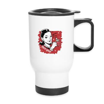 May Your Coffee Be Stronger Than Your Toddler - Thermal mug with handle - white - Front