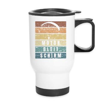 Parapente à moteur Parapente Pilote de vol - Tasse isotherme avec poignée - blanc - Devant