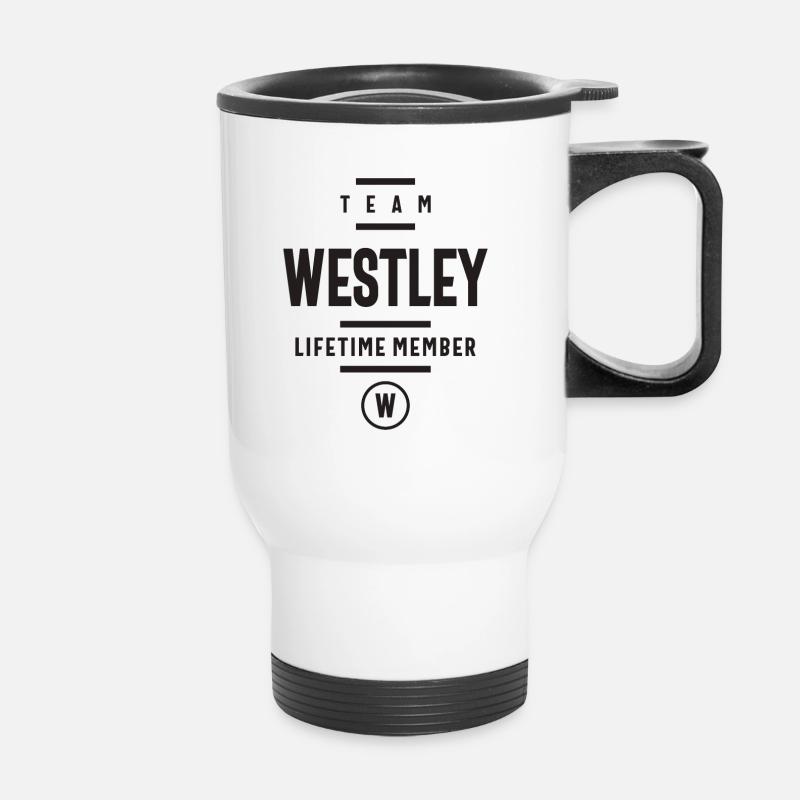 Westley Benutzerdefinierter Name - Thermobecher mit Tragegriff - Weiß