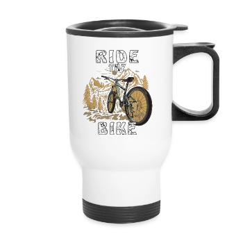 FAHRRAD RIDE THE BIKE - Thermal mug with handle - white - Front