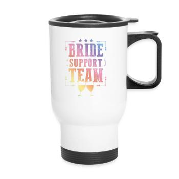 Team Bride - Thermal mug with handle - white - Front