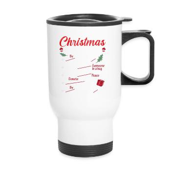 Chritmas To-Do List - Thermobecher mit Tragegriff - Weiß - Vorne