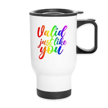 Valid Just Like You 4 - Thermal mug with handle - white - Front
