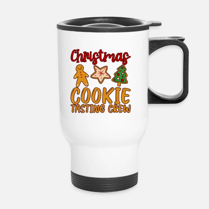 Christmas Cookie Tasting Crew 2 - Thermal mug with handle - white