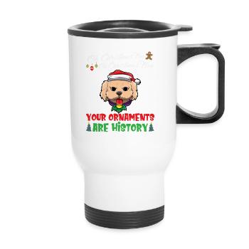 Oh Christmas Tree Your Ornaments Are History - Thermal mug with handle - white - Front