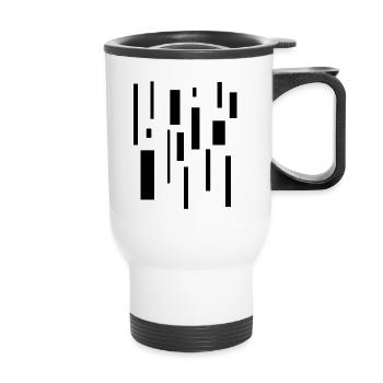 Rectangle abstrait Chaos Géométrie Minimalisme - Tasse isotherme avec poignée - blanc - Devant