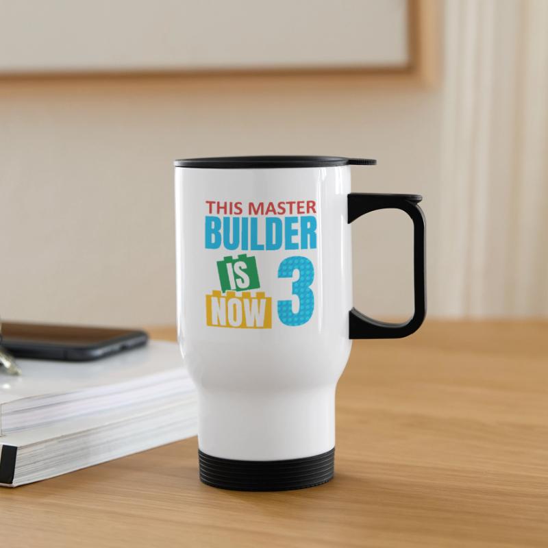 Ce constructeur est maintenant 3, blocs de jouets 3. Tasse isotherme avec poignée
