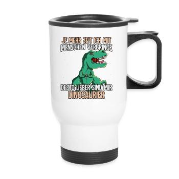 T-rex - Thermobecher mit Tragegriff - Weiß - Vorne