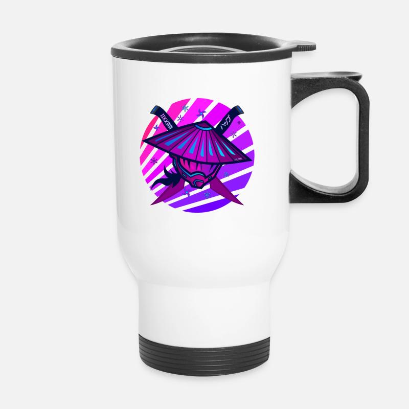 Samurai Monster Sword violet - Thermal mug with handle - white