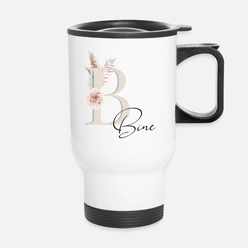 Bine! Name Boho - Thermal mug with handle - white