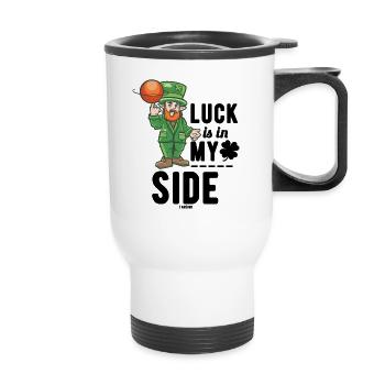 St Patrick's Day Ireland Basketball - Thermal mug with handle - white - Front